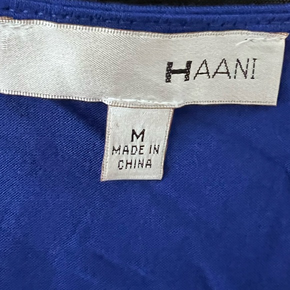 Haani Royal Blue Tank Top with Faux Wooden Accent m - Picture 5 of 8